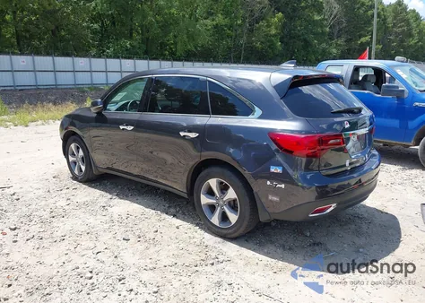2014 Acura Mdx from USA, damaged, VIN 5FRYD3H29EB020060